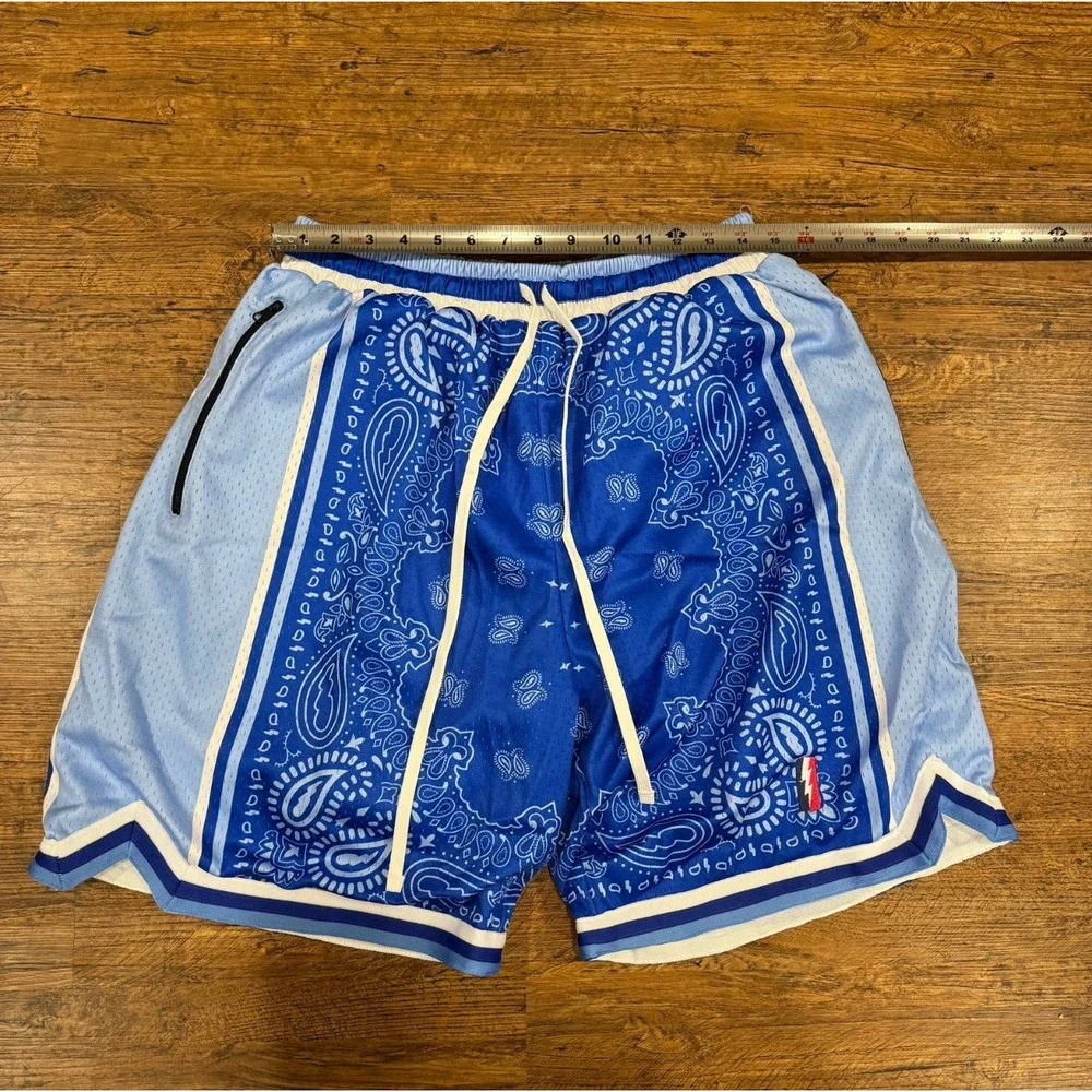 Collect and Select Trillest Blue Nipsey Hussle Swingman Basketball Shorts Men XL